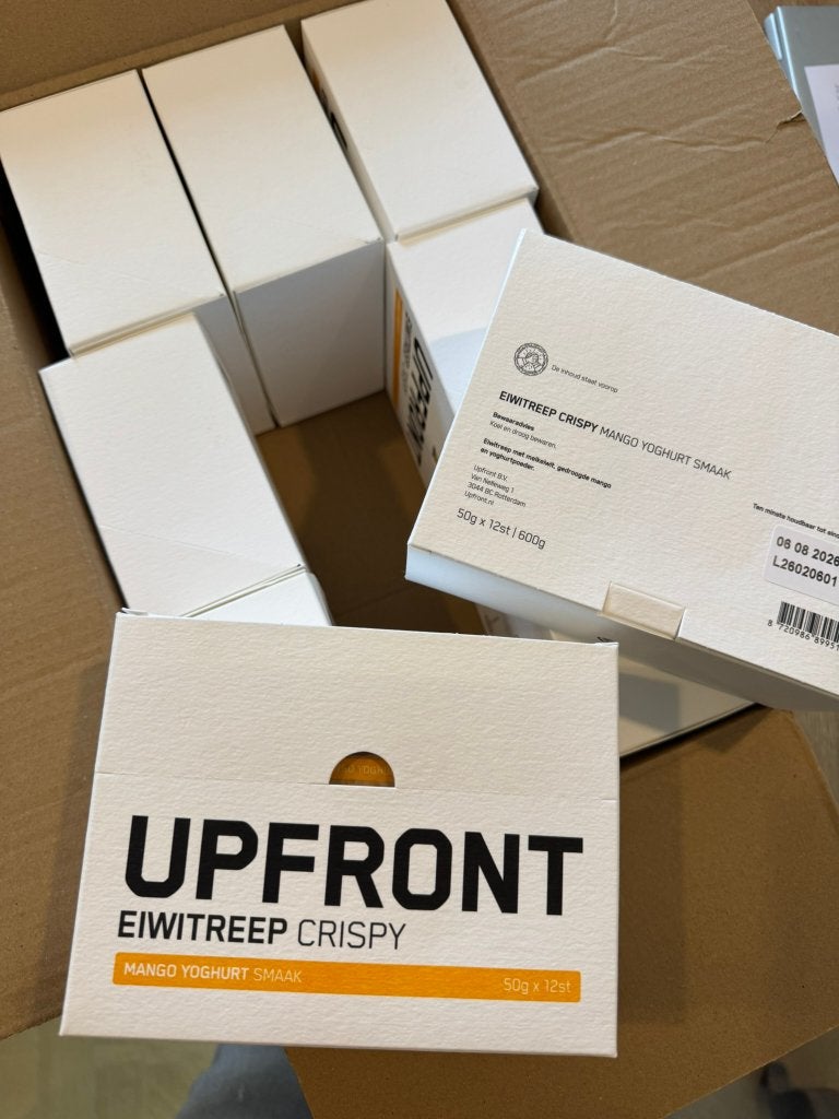 Upfront eiwitreep 108 stuks €50 - Upfront mango yoghurt NEW, Ophalen of Verzenden