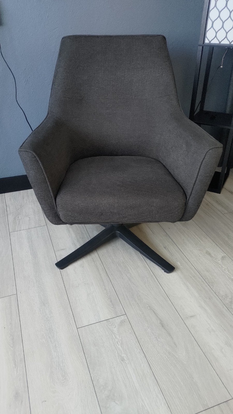 Draaifauteuil Tod antraciet, Huis en Inrichting, Fauteuils, Ophalen, Minder dan 75 cm, Zo goed als nieuw, 50 tot 75 cm