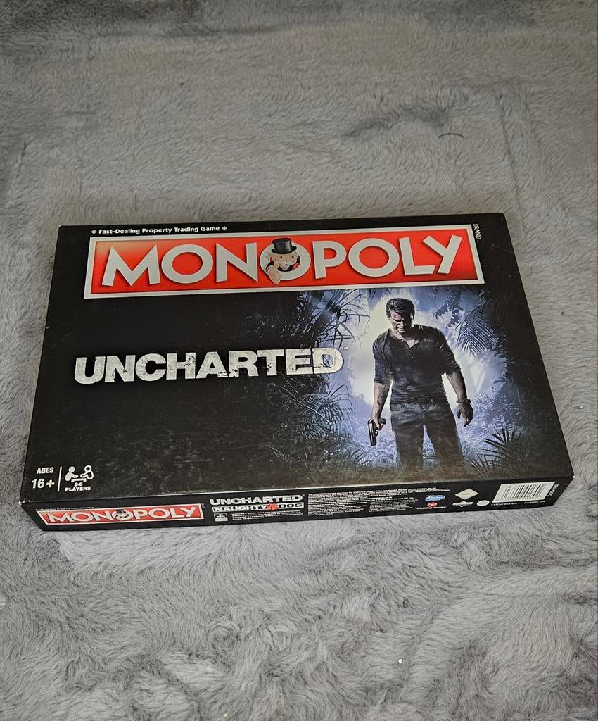 Monopoly Uncharted Bordspel - Avontuurlijke Editie, Drie of vier spelers, Ophalen of Verzenden, Gebruikt, Hasbro