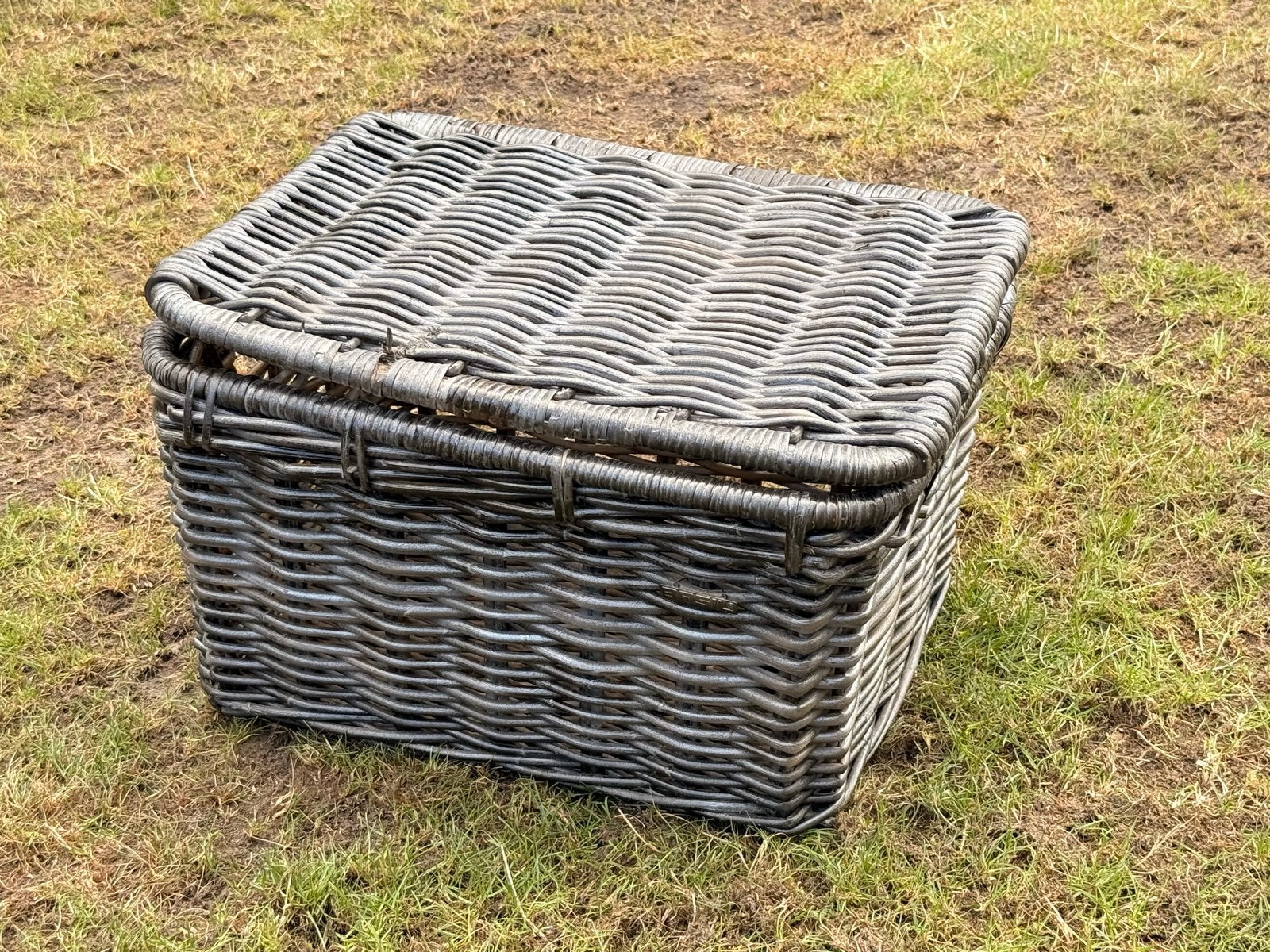 Mooie vintage fietsmand met deksel, Ophalen, Gebruikt, Fietsmand