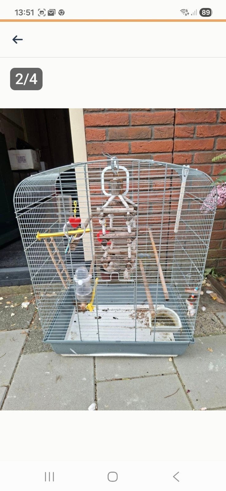 grote Vogel kooi, Ophalen of Verzenden, Zo goed als nieuw, Metaal, Vogelkooi