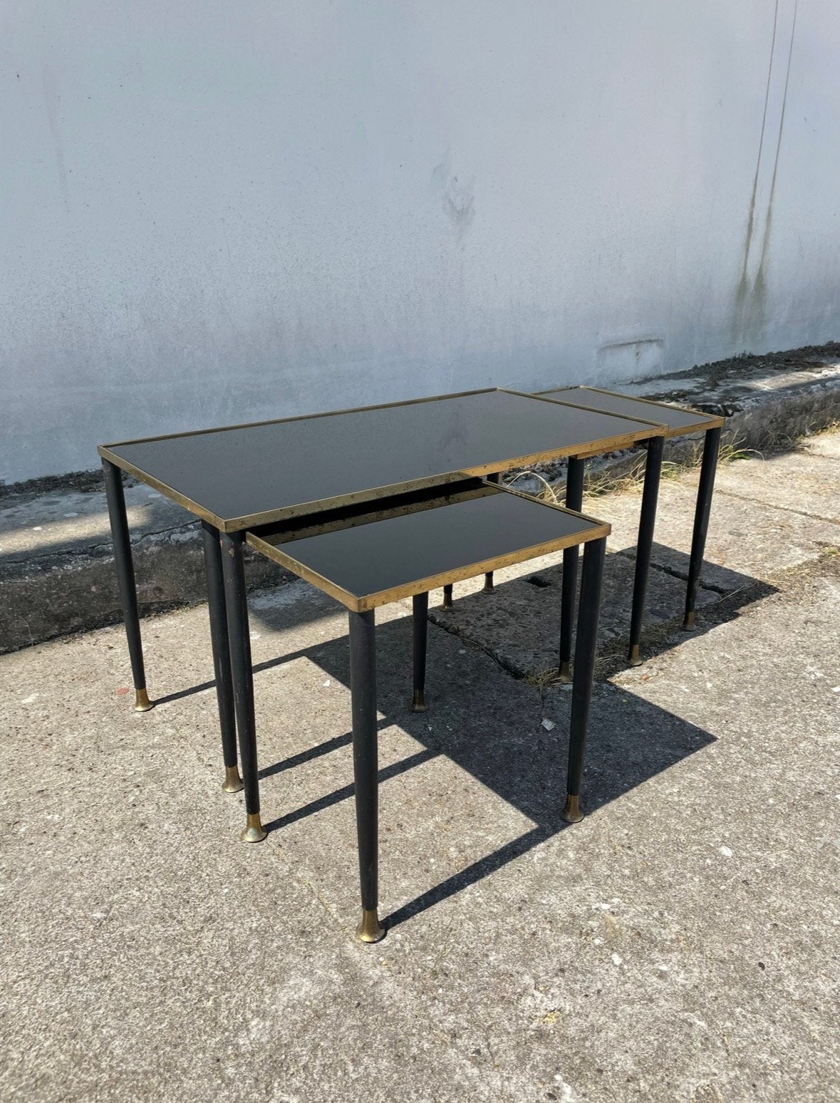 Italiaanse jaren 50 messing miniset, Huis en Inrichting, Ophalen, Minder dan 55 cm, 60 cm of meer, Rechthoekig