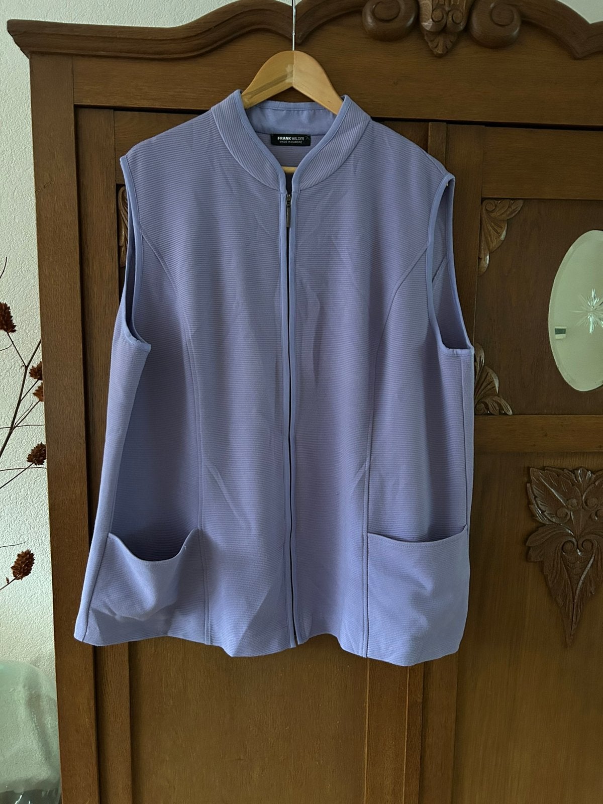 Lila mouwloos vest Frank Walder 50, Ophalen of Verzenden, Zo goed als nieuw, Maat 46/48 (XL) of groter, Paars