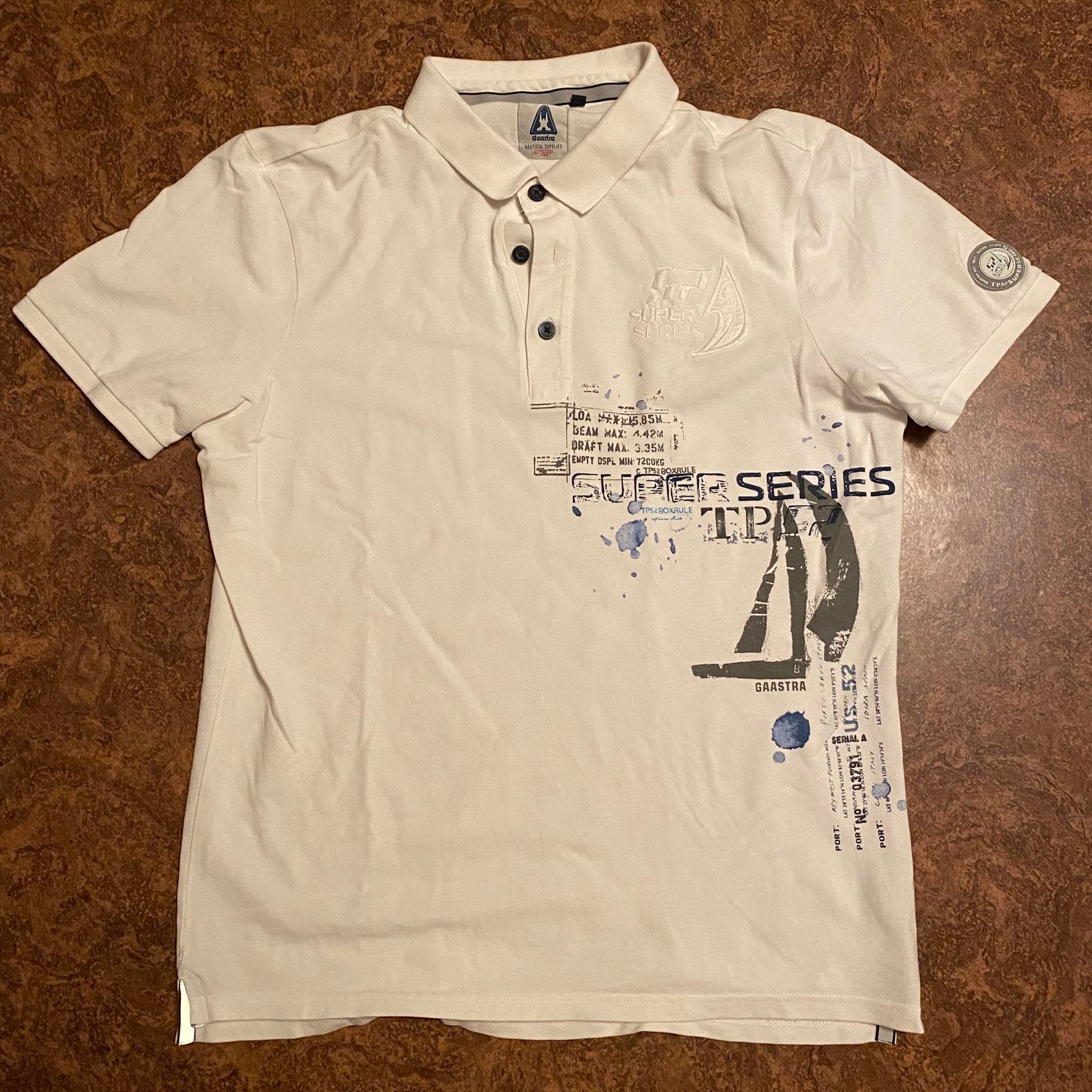 UNISEX GAASTRA WIT POLO SHIRT XXL (XL)/42-44, Kleding | Heren, Ophalen of Verzenden, Gedragen, Maat 56/58 (XL), Wit