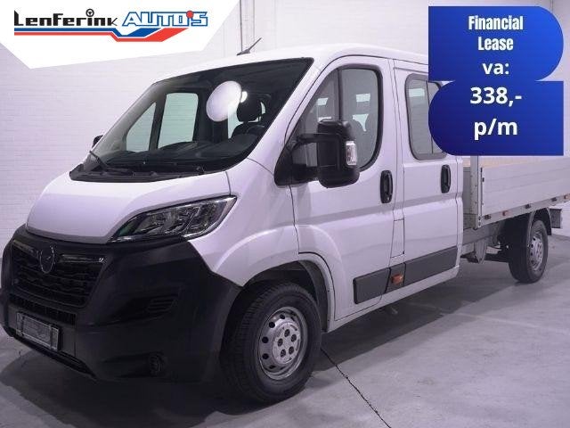 Opel Movano 2.2d 140 pk Pick Up / Open Laadbak Dubbel Cabine, Auto's, Voorwielaandrijving, Stof, Gebruikt, Wit