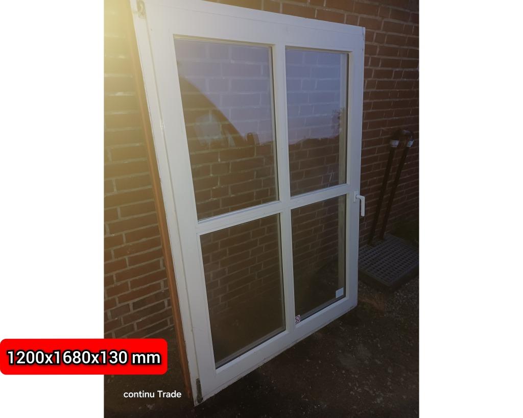 Draaikiep-raam dubbel glas 1200x1680 mm (bxh) + roedes in Ko, 75 tot 150 cm, Raamkozijn, Ophalen of Verzenden, Zo goed als nieuw