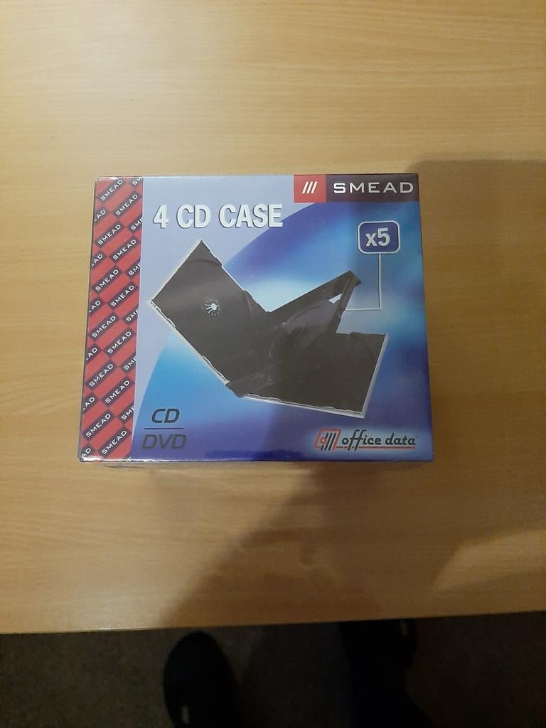 Set van 5 CD/DVD Cases (4 CD/DVD per case), Ophalen of Verzenden, Nieuw in verpakking