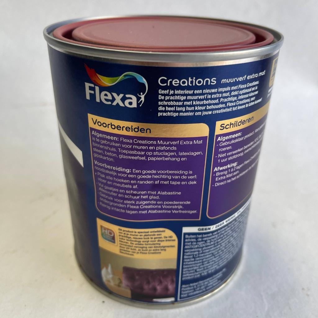 Flexa Creations Muurverf Red Elegance Extra Mat Rood 1L, Flexa, Flexa, Nieuw, Ophalen of Verzenden