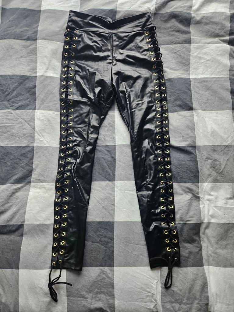 Hunkemöller legging laklook met veter - Maat M, Kleding | Dames, Leggings, Maillots en Panty's, Legging, Verzenden, Zwart, Maat 40/42 (M)