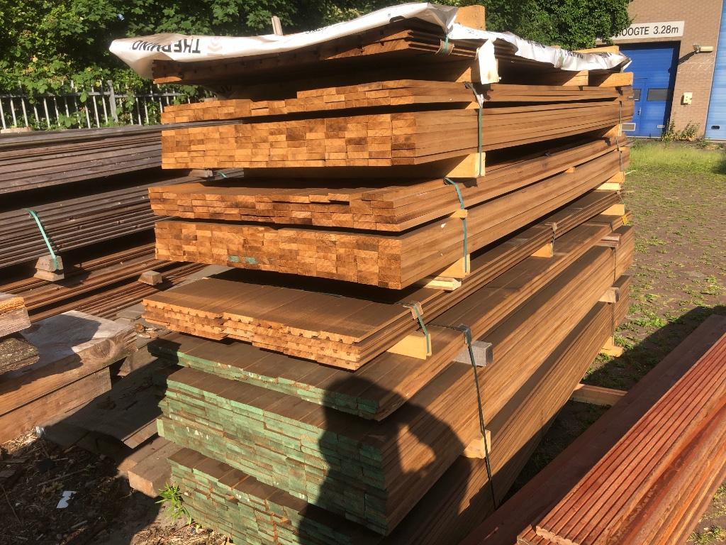 Vlonderplanken teak beter dan bangkirai, Ophalen, Nieuw, Hout