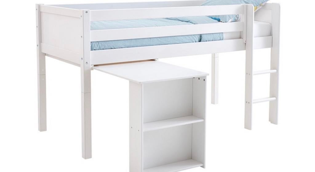 Halfhoogslaper met bureau - ruimtebesparend!, Kinderen en Baby's, Ophalen, 85 tot 100 cm, Gebruikt, Hoogslaper of Stapelbed