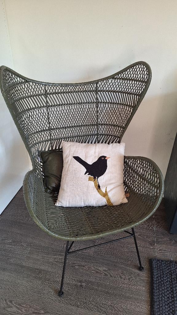 HK living bohemian Eggchair Rattan, Ophalen, Minder dan 75 cm, Zo goed als nieuw, Kan bij veel stijlen