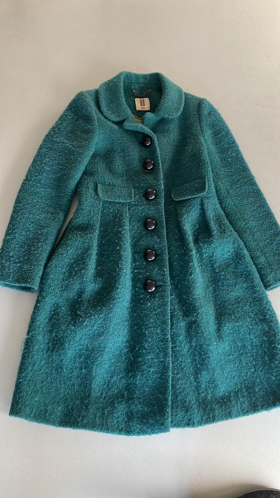 Pachtige wollen winterjas Orla Kiely groen maat 36, Ophalen of Verzenden, Gedragen, Maat 36 (S), Groen