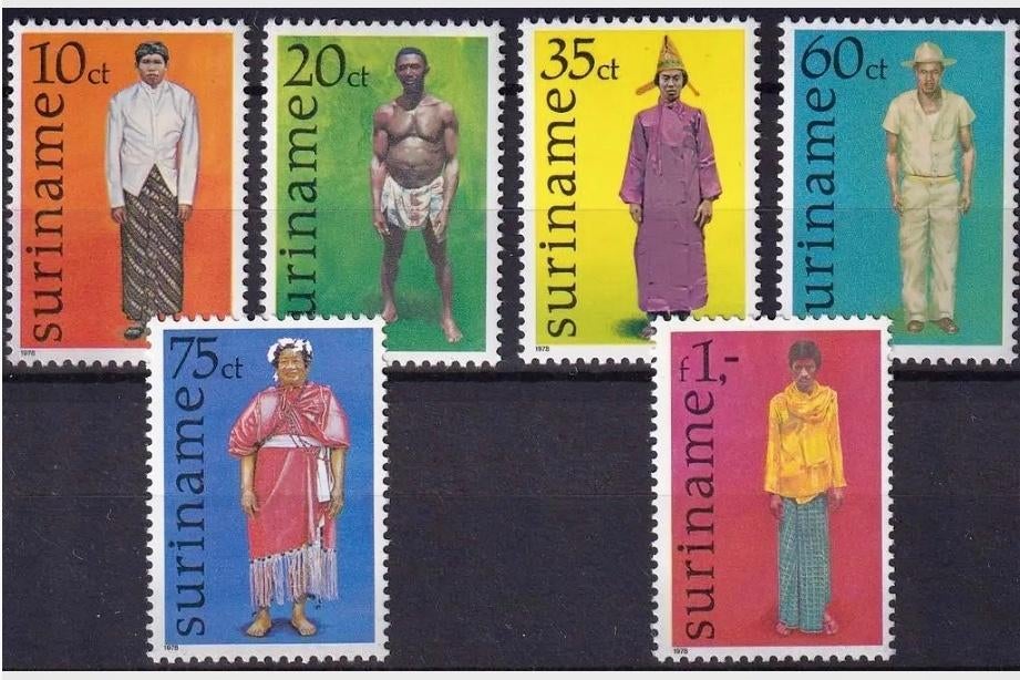 Suriname 113/8 postfris Klederdrachten 1978, Ophalen of Verzenden, Postfris