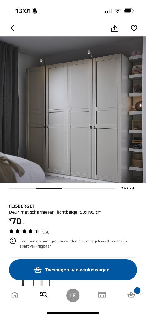 Flisberget deuren 4x, Ophalen, 50 tot 100 cm, Zo goed als nieuw, Minder dan 25 cm