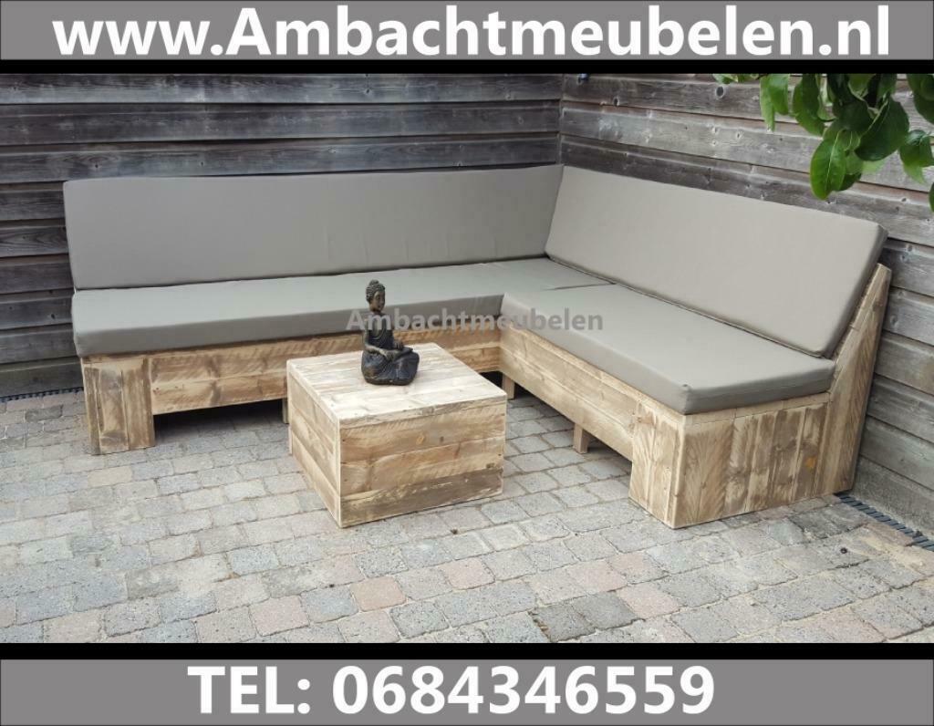 steigerhout hoekbanken Tuinbanken Loungebanken Tuinset, Tuin en Terras, Ophalen, Nieuw, Steigerhout