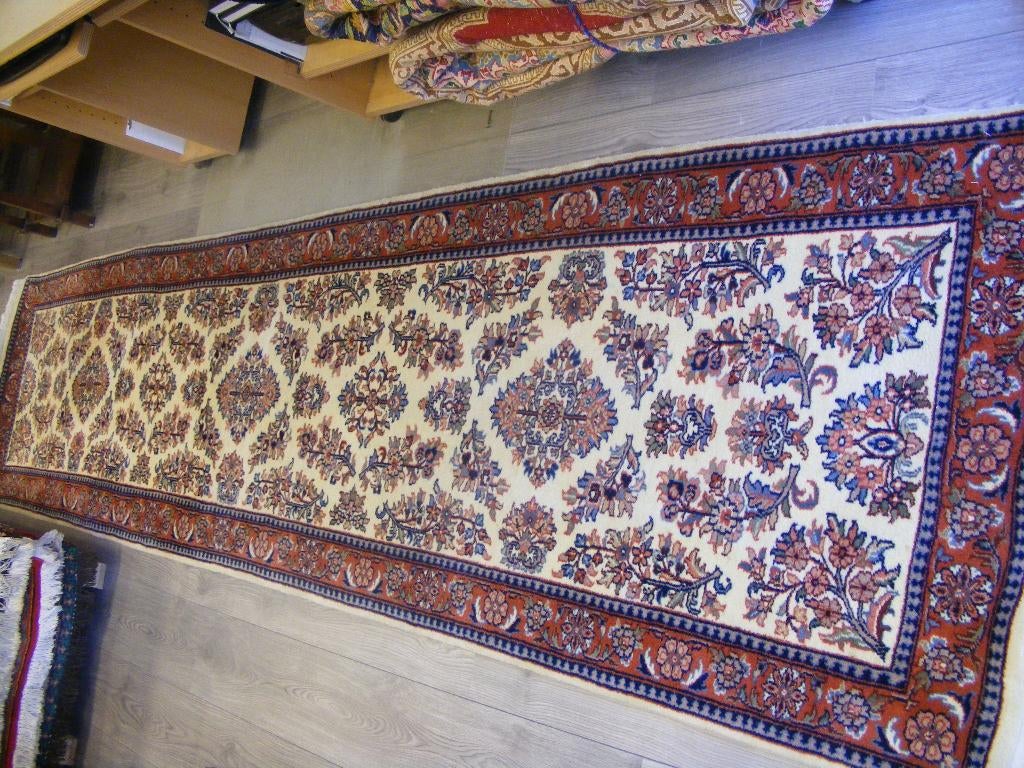 Handgeknoopt Perzisch Tapijt/Loper Sarough- Maat:0.80X3.60.m, Verzenden, 200 cm of meer, 50 tot 100 cm, Zo goed als nieuw