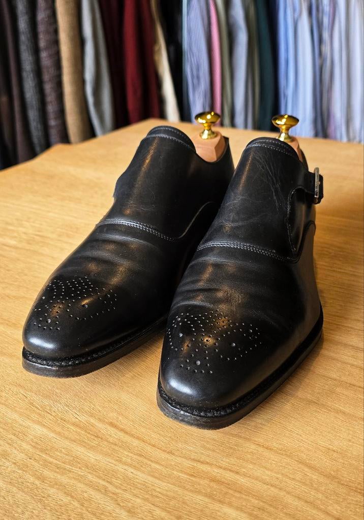 Carmina Monkstrap Goodyear Welted Schoenen - Maat 41, Kleding | Heren, Schoenen, Zwart, Ophalen of Verzenden, Carmina, Gespschoenen