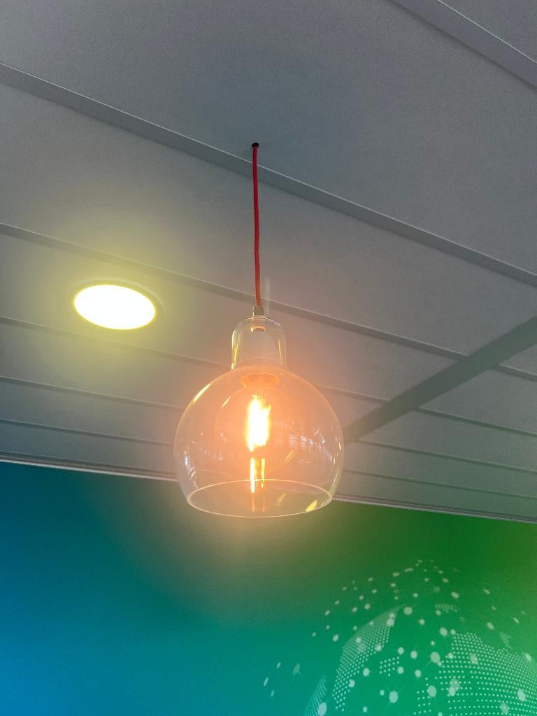 SET - 11 x hanglampen / lampen, 1 set, Ophalen of Verzenden, Gebruikt, Glas, Minder dan 50 cm
