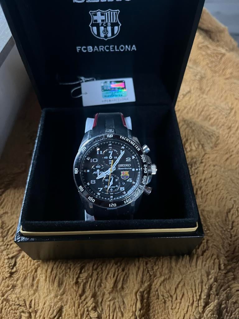 Seiko Sportura FC Barcelona Horloge, Seiko, Staal, Polshorloge, Kunststof
