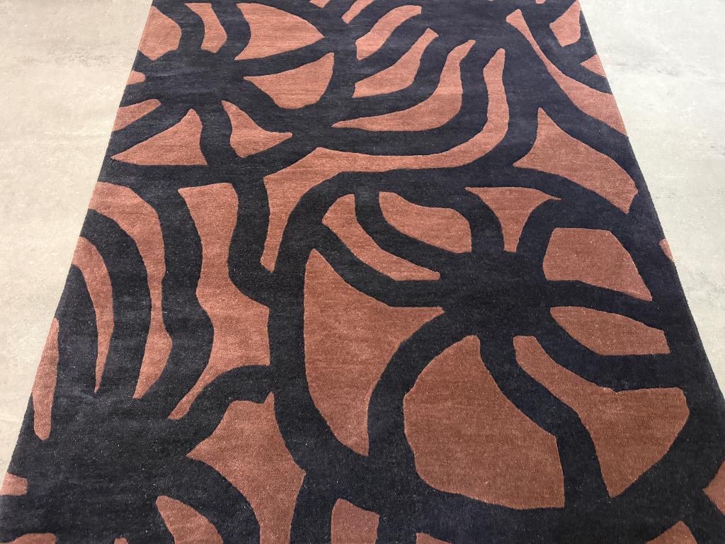 Vloerkleed Brink en Campman Joonas Black Brown 170 x 240, Huis en Inrichting, Bruin, Vloerkledenloft, ., 150 tot 200 cm