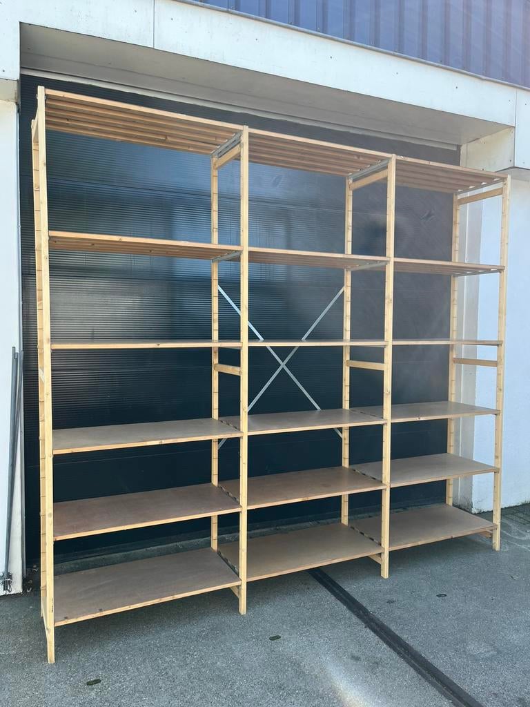 Stelling houten stellingen stellingkast rekken kast, Ophalen of Verzenden, Zo goed als nieuw