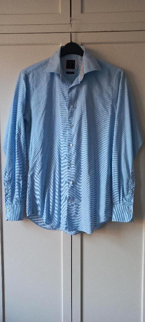Profuomo overhemd Blauw-wit Maat S, 38/15 zgan, Kleding | Heren, Overhemden, Blauw, Halswijdte 38 (S) of kleiner, Ophalen of Verzenden