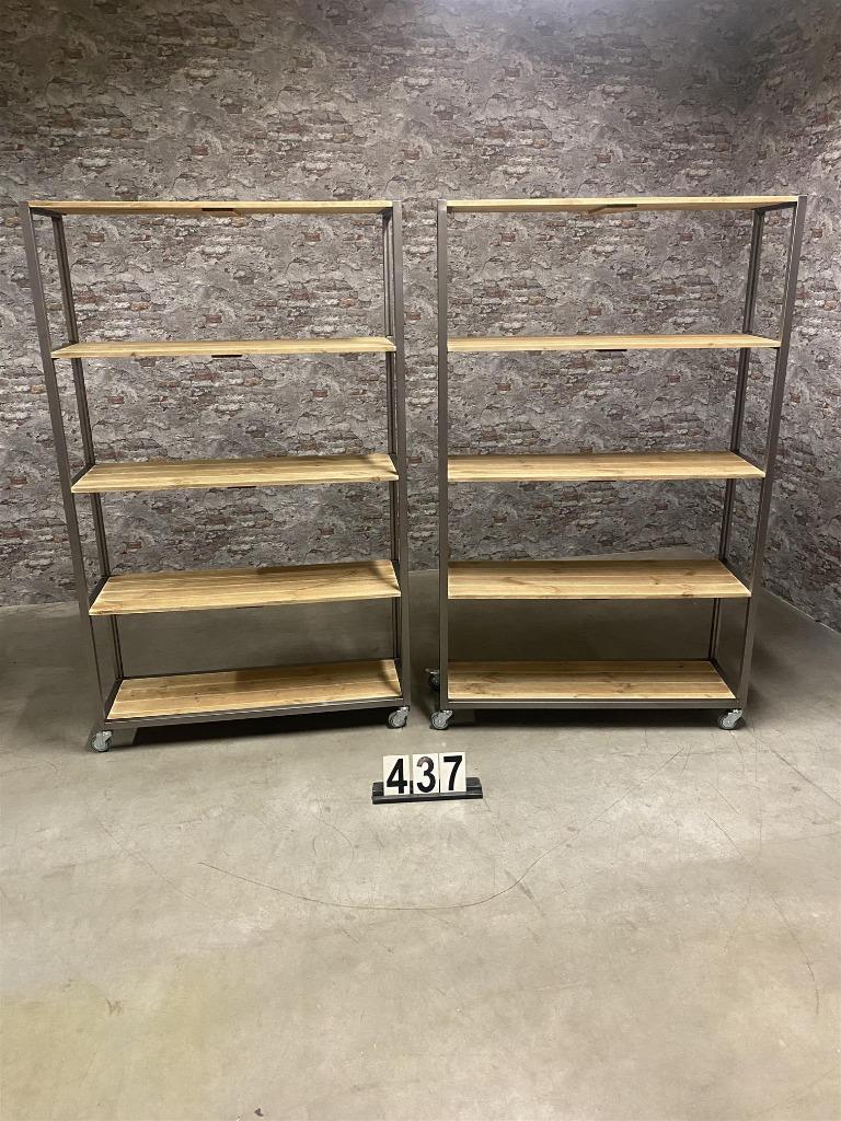 Industrieel rek op wielen nr436 & nr437, Info@antiekgroothandel.com, Nieuw, Ophalen of Verzenden, 7602RG