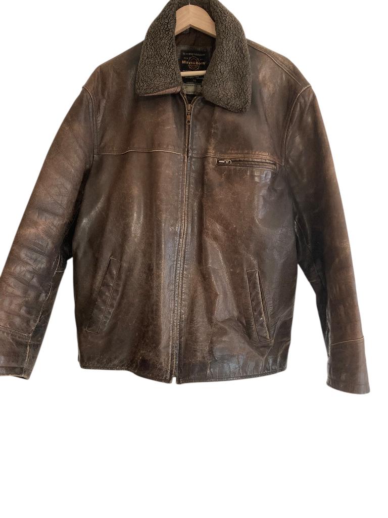 Mays & Rose leren jas XXL, Mays & Rose, Bruin, Verzenden, Overige maten