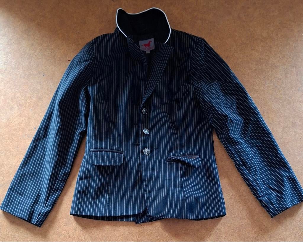 Paardrij Wedstijdjasje. Meisje. Zwart. Maat 164, Ophalen of Verzenden, Dressuur, Bovenkleding