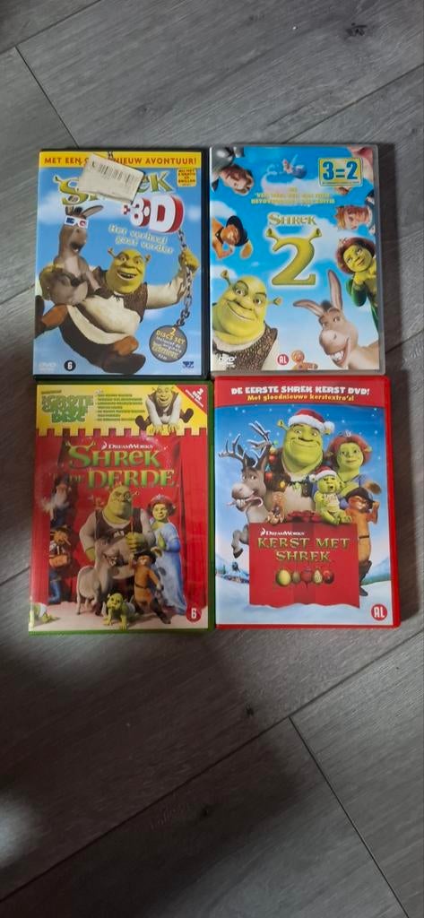 Shrek deel 1 2 3 en kerst editie, Alle leeftijden, Ophalen of Verzenden, Zo goed als nieuw, Amerikaans