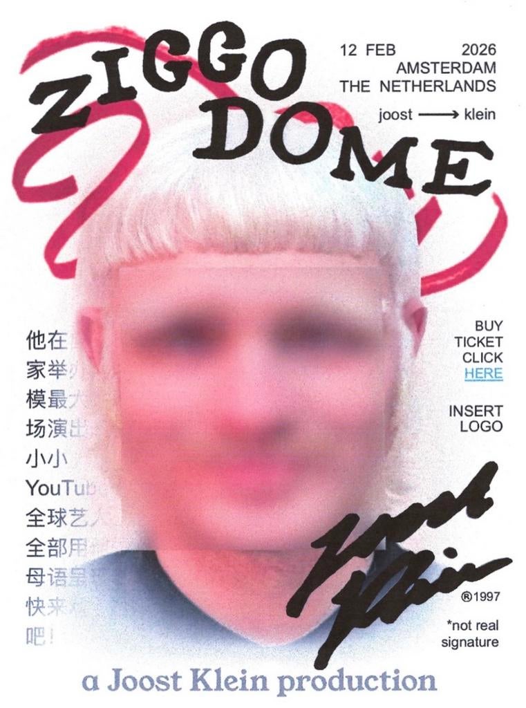 joost klein ziggo dome ticket staanplatsen, Eén persoon