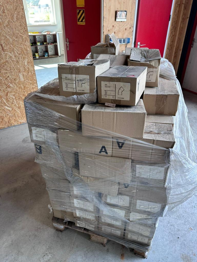 Invoerbuis, 40mm, hulpstukken, pvc, wit, overgebleven partij, Ophalen, Bochten, Pvc, Nieuw