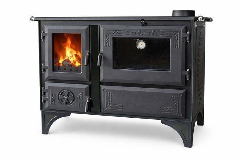 S105M Sabah Open Haard Kachel +Oven Met Thermometer –12,56kw, Ophalen, Vrijstaand, Hout, Nieuw