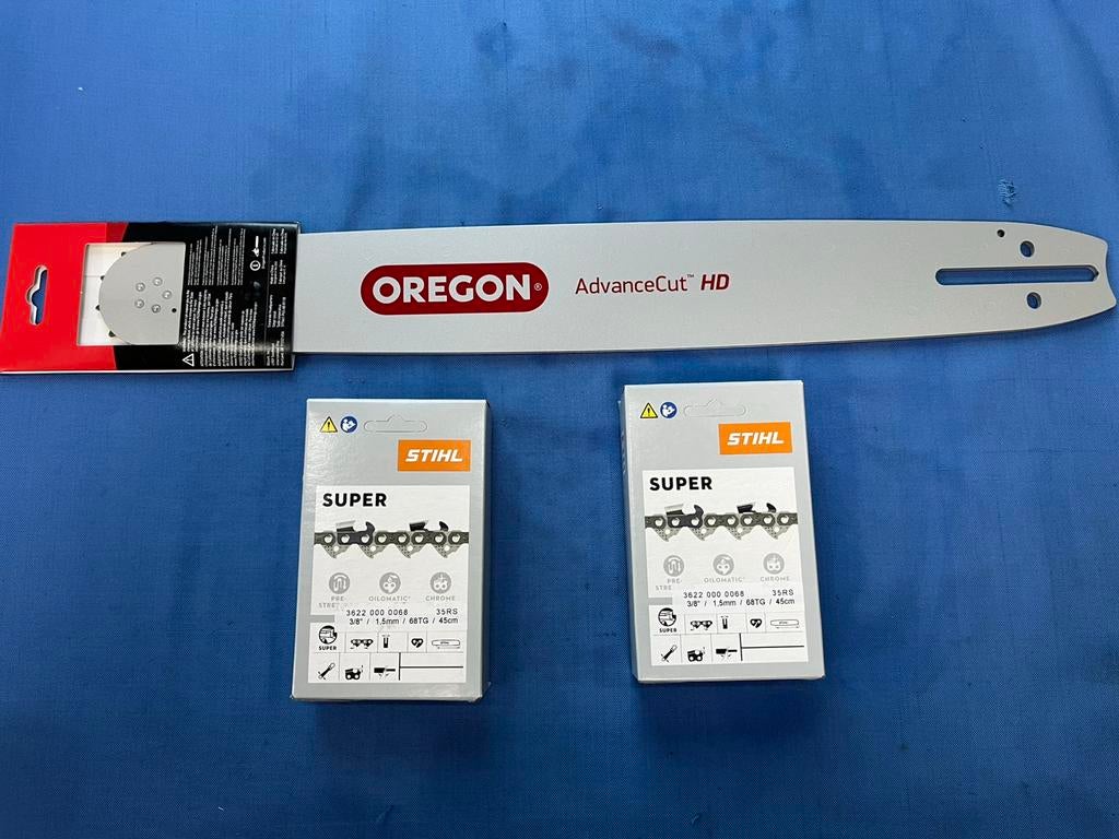 Oregon zaagblad + 2 Stihl kettingen nieuw!, 70 mm of meer, Kettingzaag, Nieuw, Ophalen of Verzenden