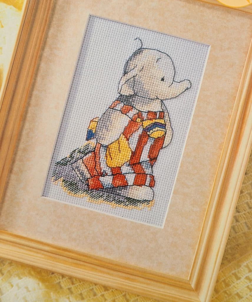 Humphrey de olifant met strandlaken borduurpatroon, Ophalen, Nieuw, Handborduren, Patroon