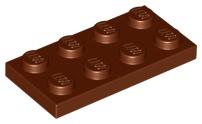 Lego plaatjes/ plates 2x4 bruin 35 stuks, Ophalen of Verzenden, Zo goed als nieuw, Losse stenen, Lego