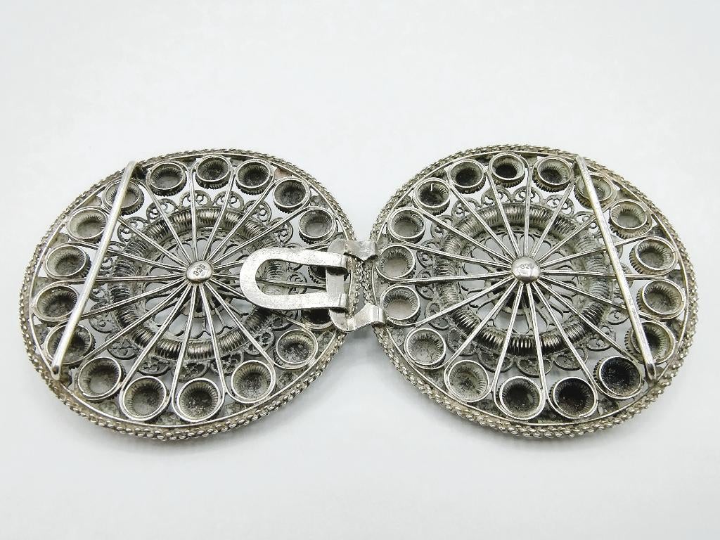Zilveren ceintuurgesp of schorteslot, Zeeuwse klederdracht, Verzenden, Zilver