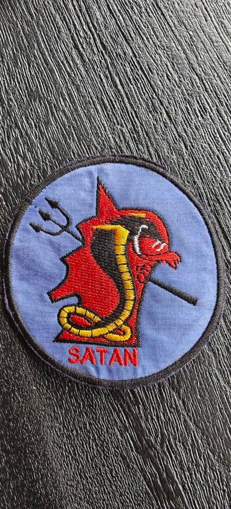 SATAN - Patch - 1st Platoon - 235th Helicopter - Gunships -, Ophalen of Verzenden, Landmacht, Amerika, Embleem of Badge