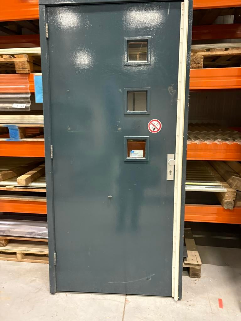 Buitendeuren dubbeledeuren tuindeuren met kozijn gebruikt, Ophalen, 120 cm of meer, 200 tot 215 cm, Glas
