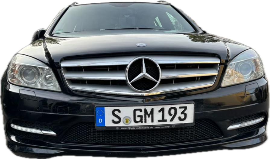 Mercedes C klasse AMG 204.  2007 2012 xenon voorkop, Gebruikt, Voor, Mercedes-Benz, Ophalen of Verzenden