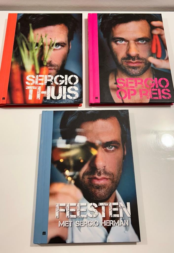 Sergio Herman: Thuis / Op reis / Feesten (3 boeken), Ophalen of Verzenden, Zo goed als nieuw, Sergio Herman, Europa