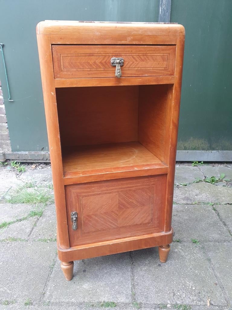 Vintage nachtkastje., Ophalen, Gebruikt, Minder dan 45 cm, 70 cm of meer
