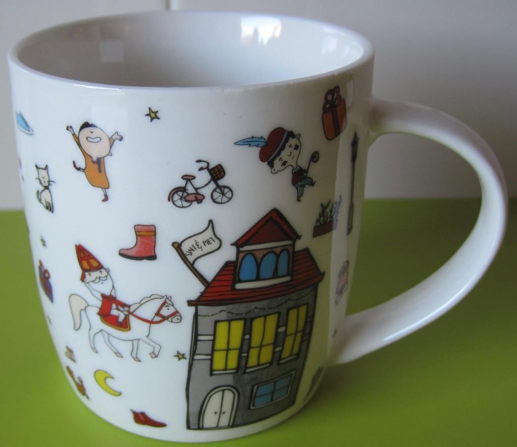 een Sinterklaas beker met roetveeg Pietjes, Ophalen of Verzenden, Zo goed als nieuw