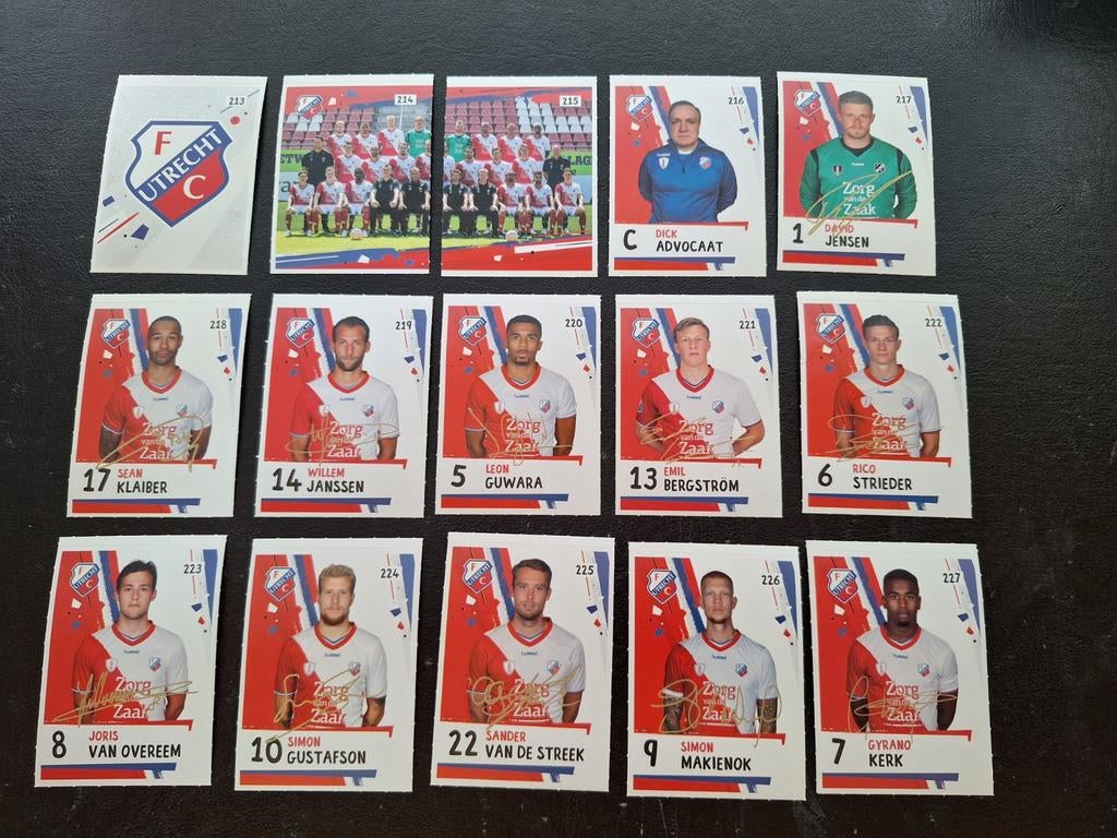 Complete set stickers FC Utrecht 2018-19, Ophalen of Verzenden, Nieuw, F.C. Utrecht, Poster, Plaatje of Sticker