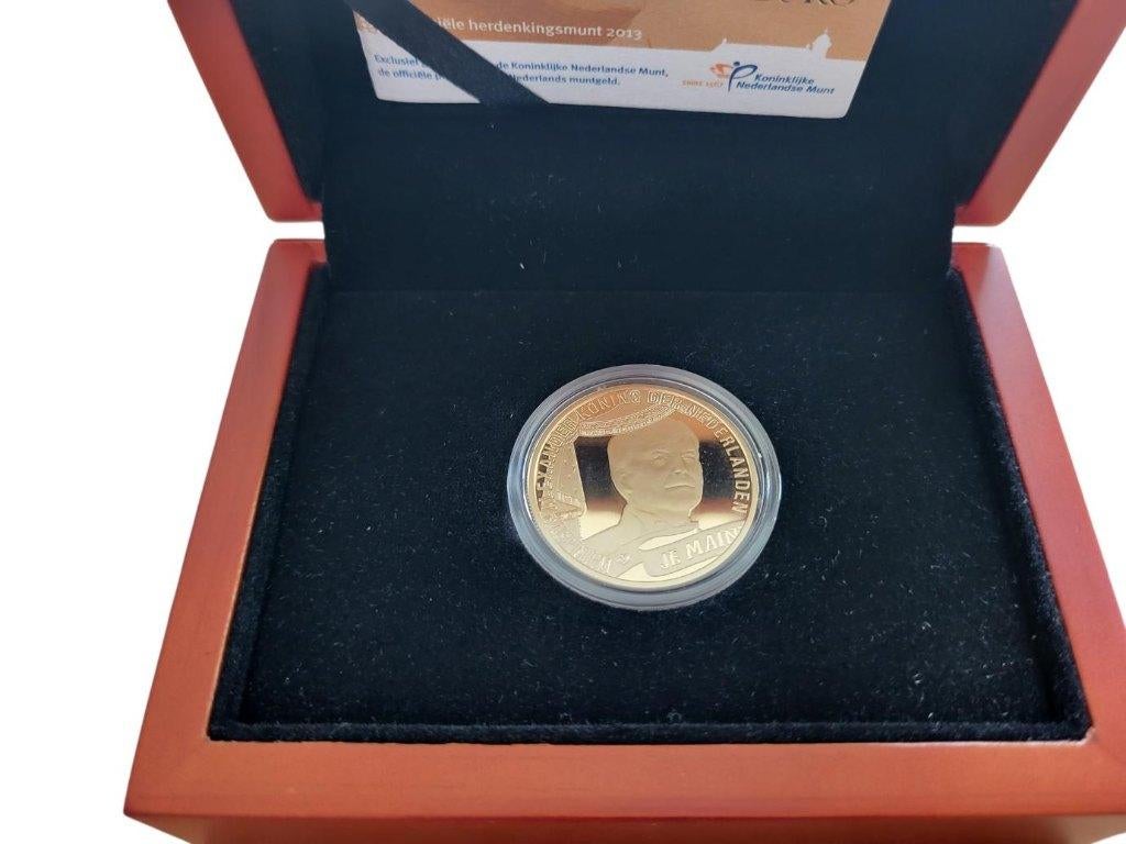 Nederland gouden 50 euro 2013 proof in luxe houten doosje, Koningin Beatrix, Euro's, Losse munt, Goud