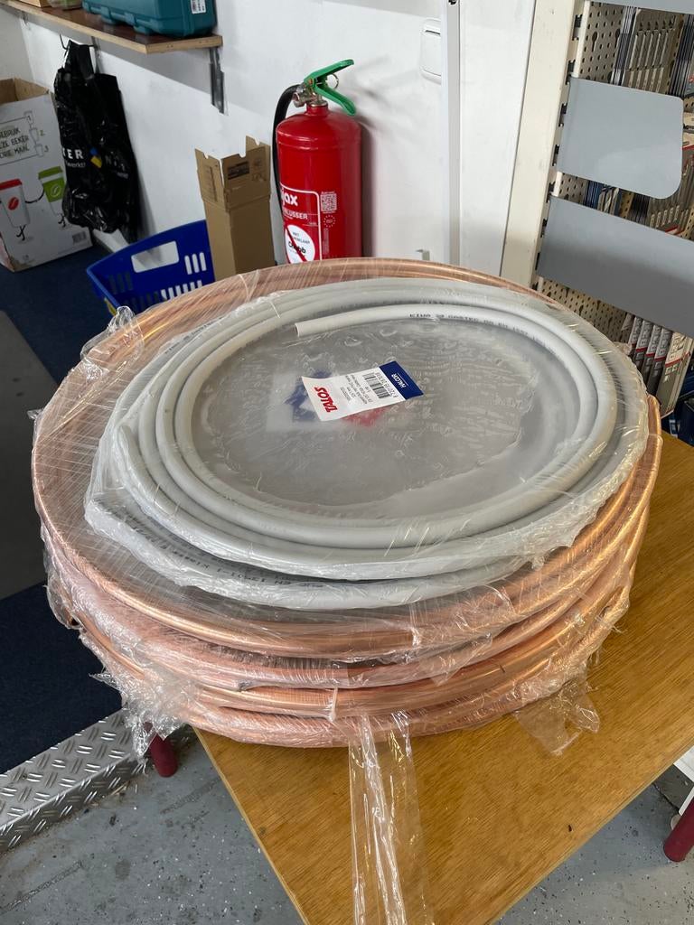 Koperen buizen - Diverse lengtes en diameters, Doe-het-zelf en Verbouw, Buizen en Afvoer, Gebruikt, Rechte buis, Overige materialen
