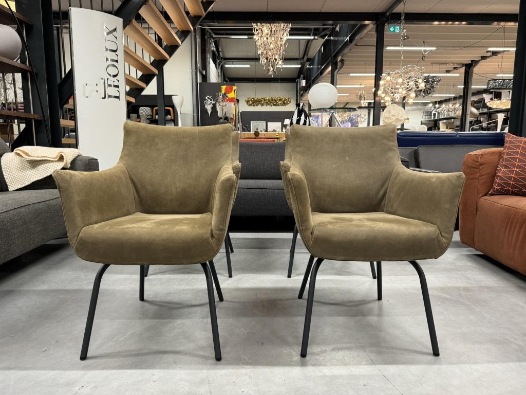 4 Nieuw Label van den Berg Chief eetkamerstoelen Stoel, Overige kleuren, Nieuw, Leer, Ophalen of Verzenden