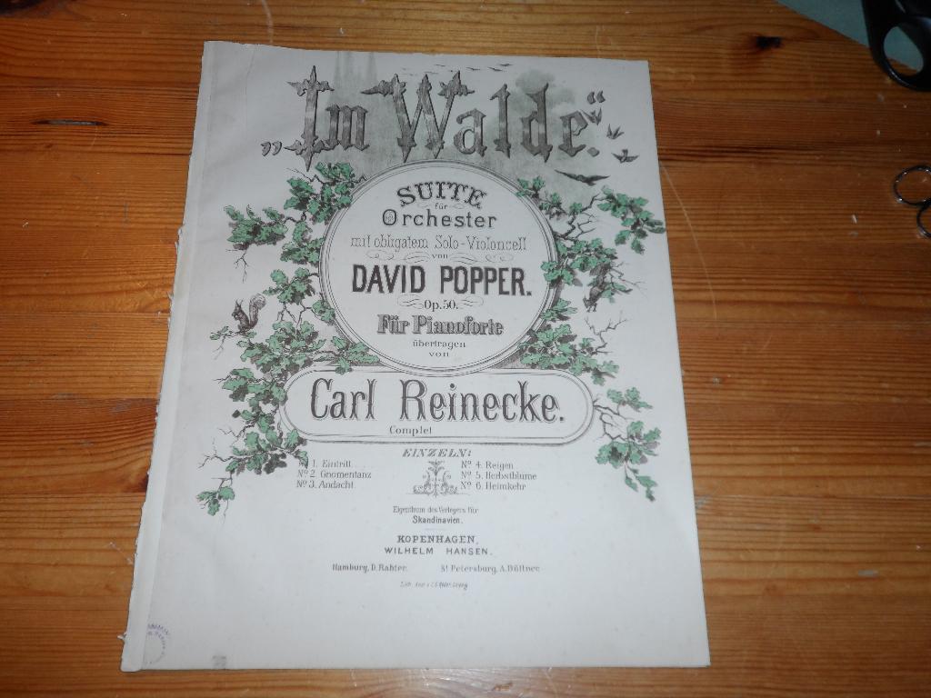 David Popper / Carl Reinecke - Herbstblume, Gebruikt, Ophalen of Verzenden, Artiest of Componist, Piano