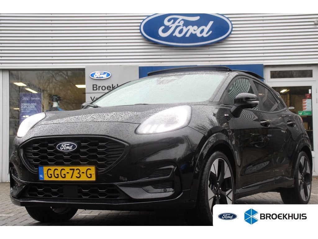 Ford Puma 1.0EB Hybrid ST-Line X, Auto's, 125 pk, Zwart, Origineel Nederlands, Bedrijf